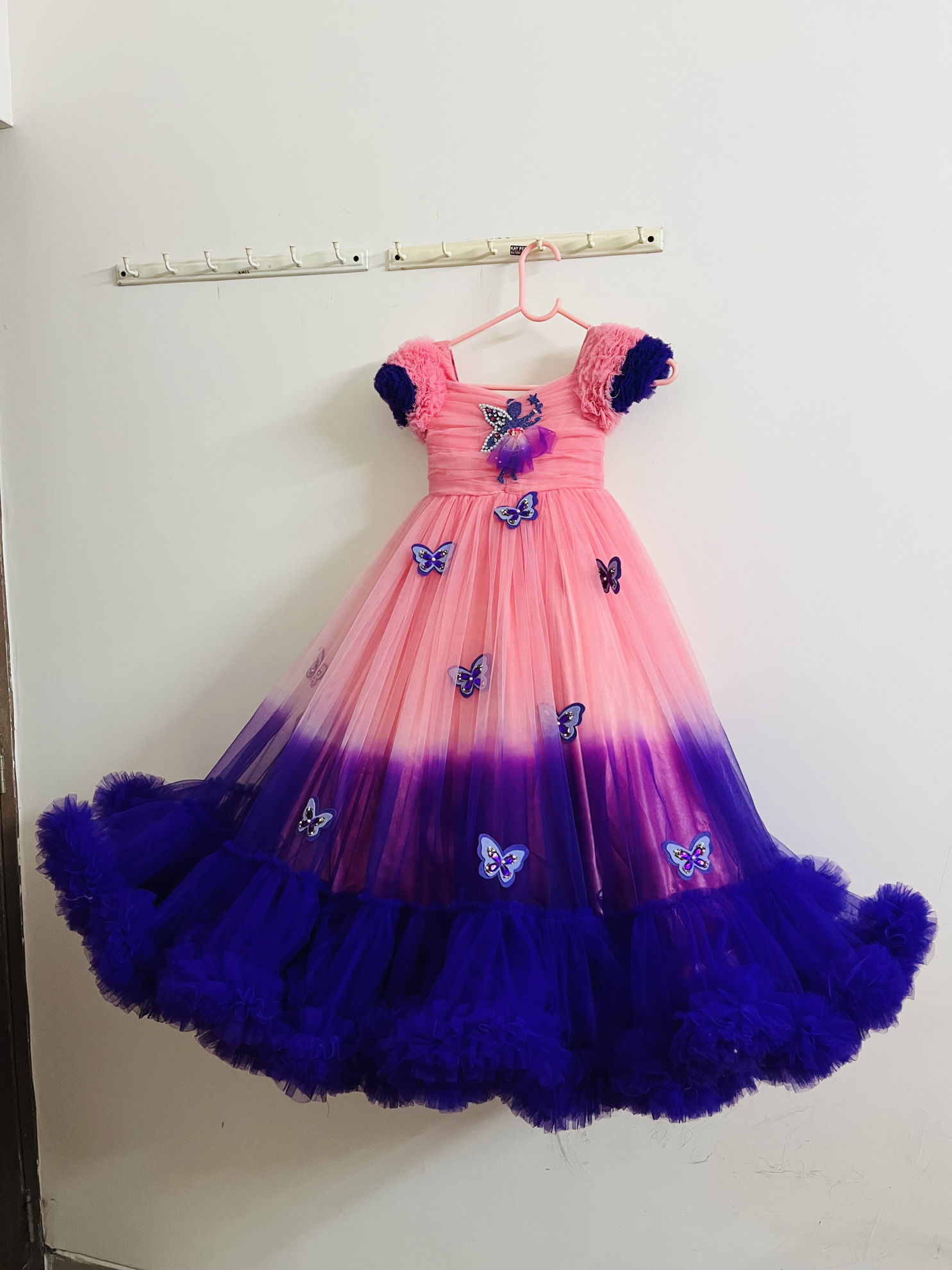 Punarvi India Authentic PreLoved Sustainable Peach N Purple Fairy