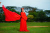 Picture of Beautiful RED TRAIL MATERNITY PHOTOSHOOT GOWN