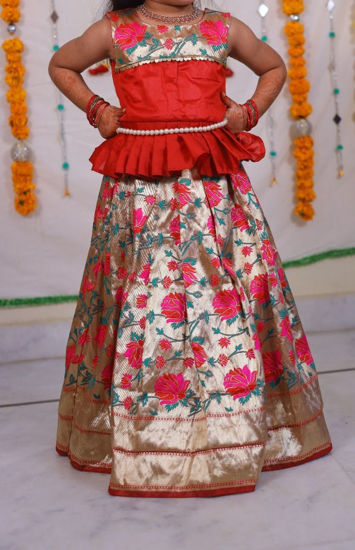 Picture of Paithani Langa for 4-5years baby