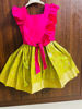 Picture of Beautiful combo of Stylish Pink top and Green Skirt and Unicorn / Rainbow  theme Top and Skirt for 2-4Y