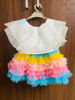 Picture of Beautiful combo of Stylish Pink top and Green Skirt and Unicorn / Rainbow  theme Top and Skirt for 2-4Y