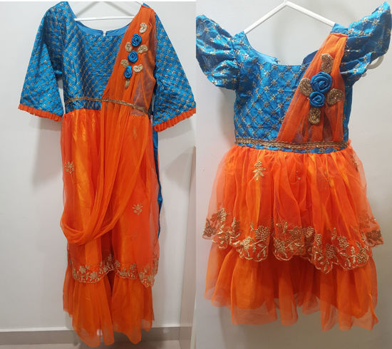 Picture of Mom and Daughter(1-2Y) Long Frocks