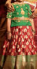 Picture of Red and Green Banarasi Silk Lehenga and blouse with maggam work for 6-8Y