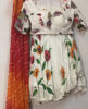 Picture of Hand-painted Uppada Silk Lehenga with 2 blouses and dupatta