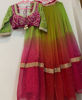 Picture of Chiffon pearl work multi color lehenga voni and blouse