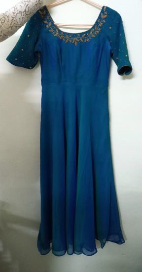 Picture of Peacock Blue Anarkali Dress
