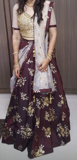 Picture of Elegant Bridal Lehenga with sequence blouse