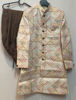 Picture of Off white sherwani with multicoloured lines and dhoti For 15Y