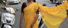 Picture of Yellow ruffle saree
