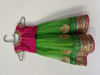 Picture of Pink and green lehenga with full work on front and back For 1-2Y