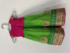 Picture of Pink and green lehenga with full work on front and back For 1-2Y