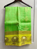 Picture of Parrot green  with yellow combination light weight soft fabric saree