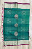 Picture of Bottle green pattu saree with maggam work