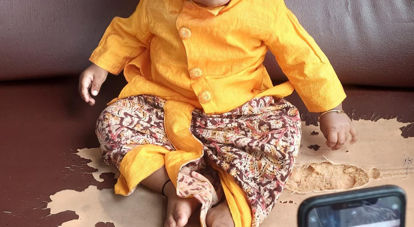 Picture of Customized baby boy Kurta pajama For 1-2Y