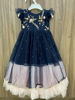 Picture of Navy blue party wear dress For 1-3Y