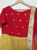 Picture of Red and yellow long gown with Dupatta