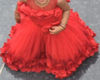 Picture of Party wear red frock for 2-4Y