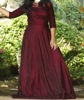 Picture of Wine colour party wear dress