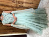 Picture of Party wear Green netted long frock