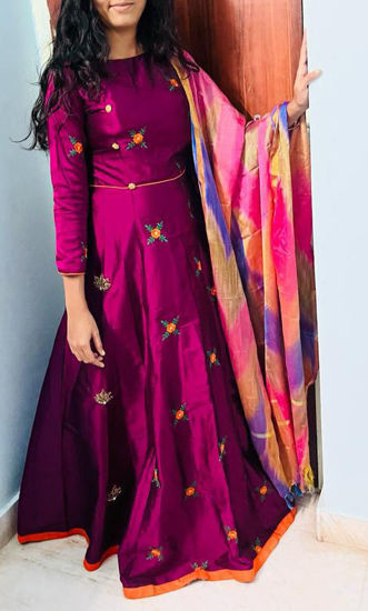 Picture of Purple color Long frock