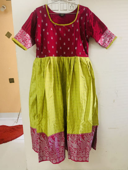 Picture of Half pattu Light green Long frock