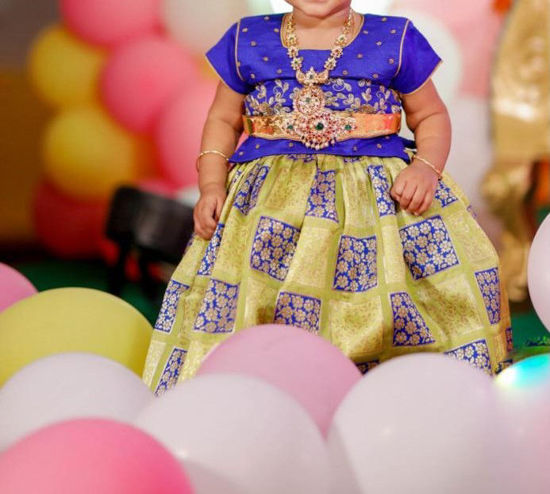 Picture of Yahvi Designer Studio Lehenga with work Blouse For 1Y