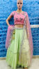 Picture of Mint green lehanga with cutwork dupatta