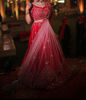 Picture of Dark Pink velvet Bridal lehenga