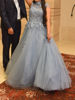 Picture of Greyish Blue Flared Gown