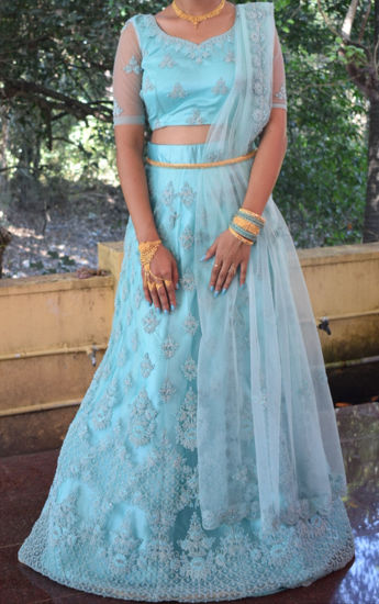 Picture of Sky blue Lehenga