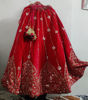 Picture of Dark Pink velvet Bridal lehenga