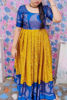 Picture of Beautiful yellow color with blue combination long dress