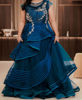 Picture of Peacock Blue Designer Long Frock