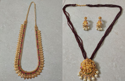 Picture of Combo of Kasu haram and beads chain