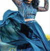 Picture of Heavy sequins worked crop top and georgette lehenga