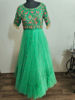 Picture of Netted Long frock with maggam work