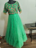 Picture of Netted Long frock with maggam work