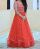 Picture of Beautiful Red Zardosi Maggam work Long Frock