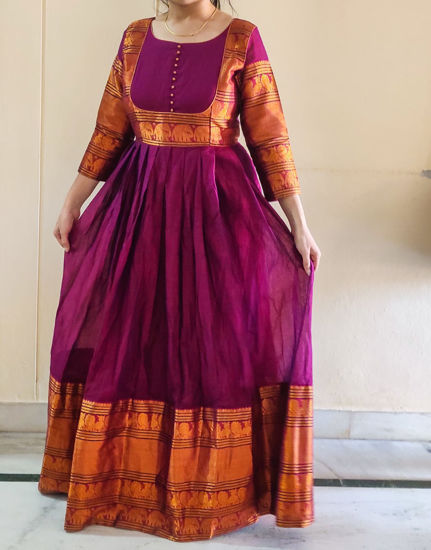 Kalamkari Narayanpet blue dress | Indian dress | custom dress – Haas  Collections LLC