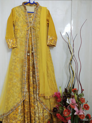 Picture of Ethnic gown with overcoat