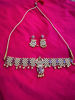 Picture of Beautiful jewellery combo of choker and long pendant chain with matching earrings