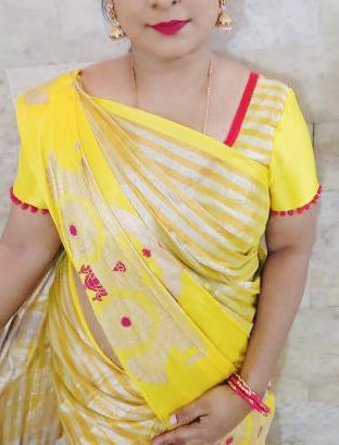 Punarvi - India Authentic|PreLoved|Sustainable Gold and yellow tissue