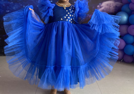 Picture of Blue ruffle frock For 2-4Y