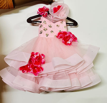 Picture of Pretty Pink Layered Frock For 1-2Y