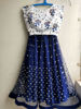 Picture of Navy Blue Net Lehenga with pearl work and crop top