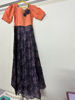 Picture of Full length frock in peach and dark blue For 8-10Y