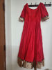 Picture of Red pattu Anarkali Long frock