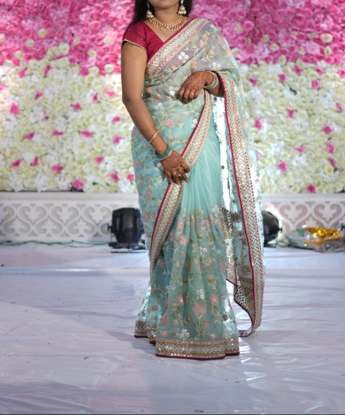 Picture of Designer organza saree