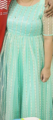 Picture of Pretty Sea Green Netted Frock