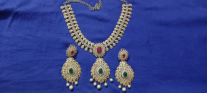 Picture of CZ necklace set with heavy earings